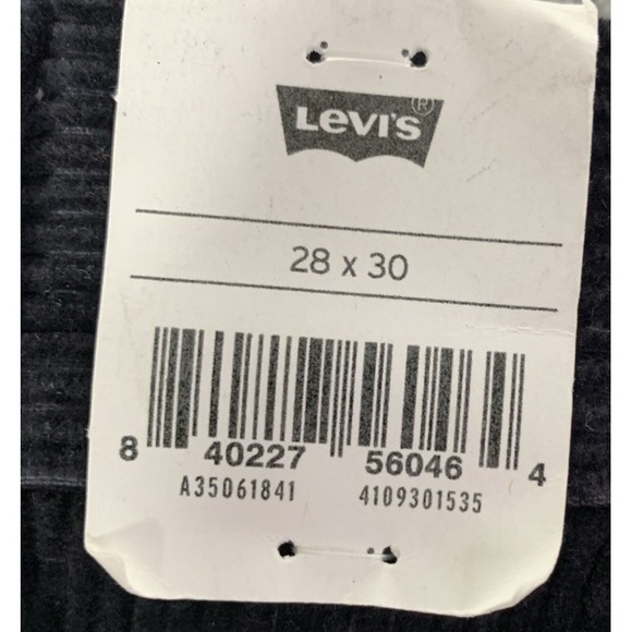 New Levis 506 Corduroy Jeans Womens 28x30 High-Rise Mom Tappered Leg Black NWT - Picture 6 of 10